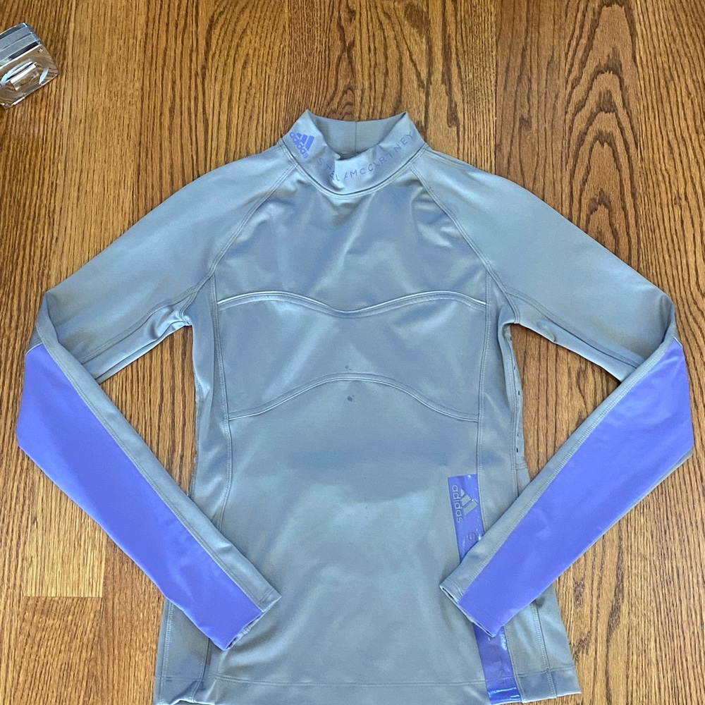 Adidas By Stella McCartney Long Sleeve Moc Neck Workout Top Medium